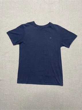 Calvin Klein Jeans Boys Blue V-Neck Short Sleeve Shirt